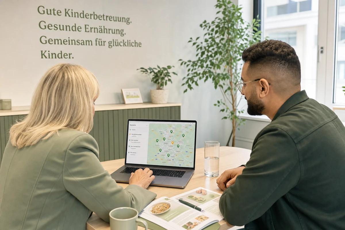 KI-generiertes Motiv: Abstimmung mit Trägern