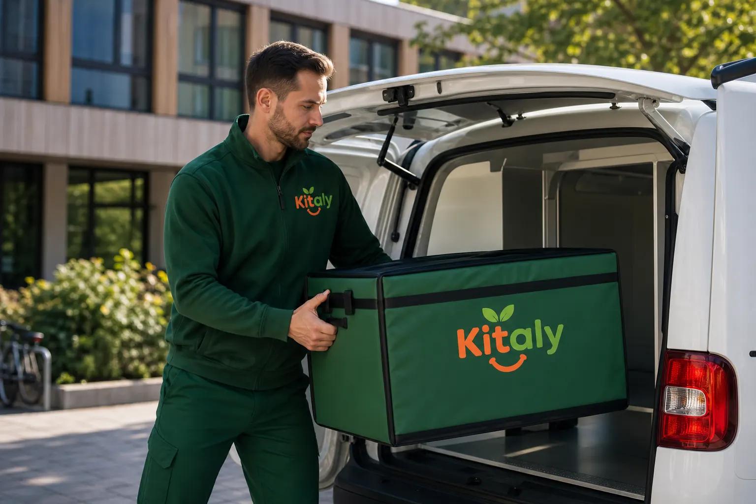 KI-generiertes Motiv: Warmlieferung mit Thermobox in der Region