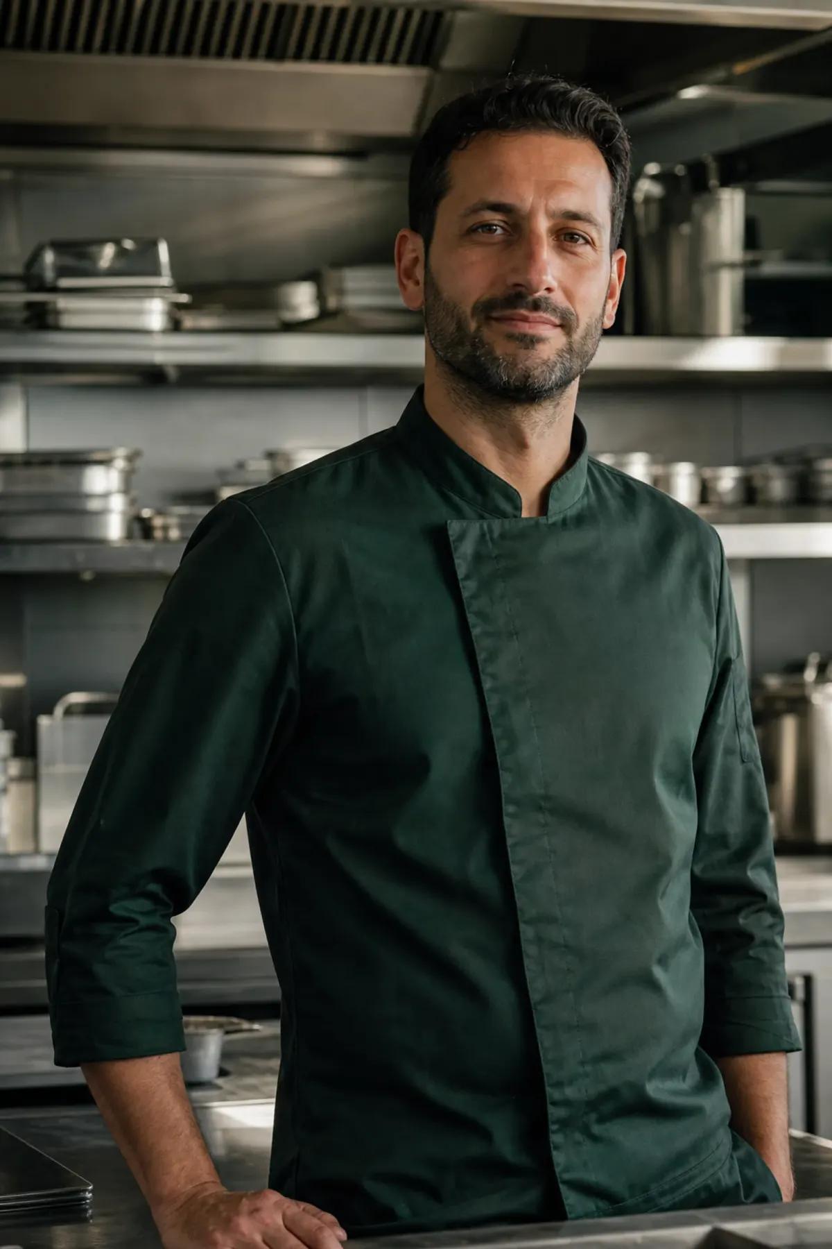 KI-generiertes Motiv: Team in der Küche — HACCP-orientierte Abläufe